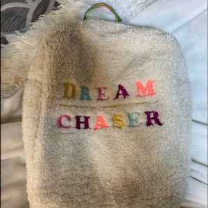 girls white backpack